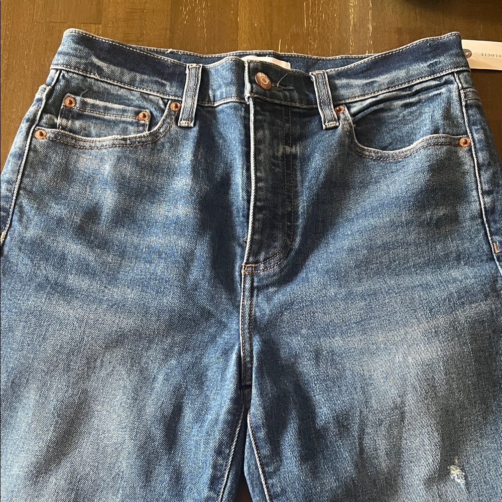 Pistola Dark Blue Denim Jeans high rise crop 27 new Lennon